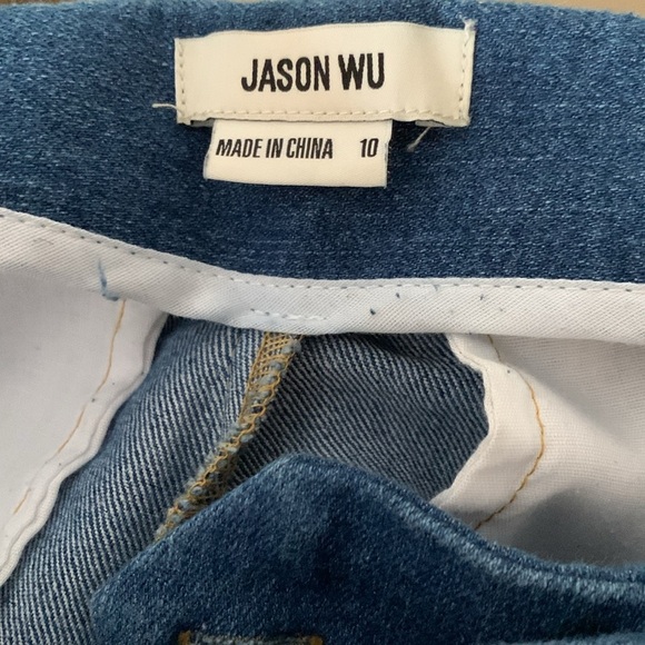 Jason Wu Womens Jeans Blue Denim Boot Cut Mid Rise Casual Medium Wash Size 10 - Picture 9 of 10